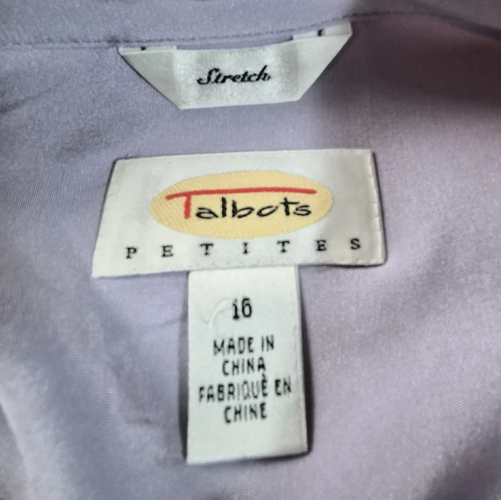 ​REPURPOSE PROJECT: Talbots Petite 96% Silk Stretch Blouse - 16P - Picture 3 of 10